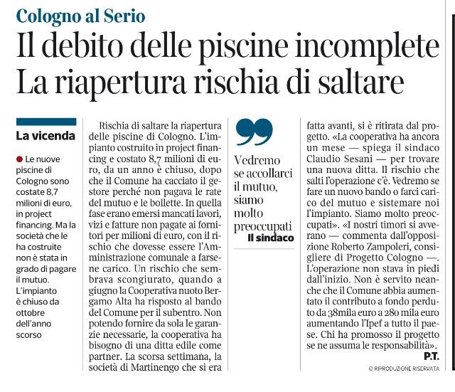Corriere 3 ottobre